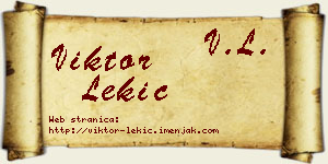 Viktor Lekić vizit kartica